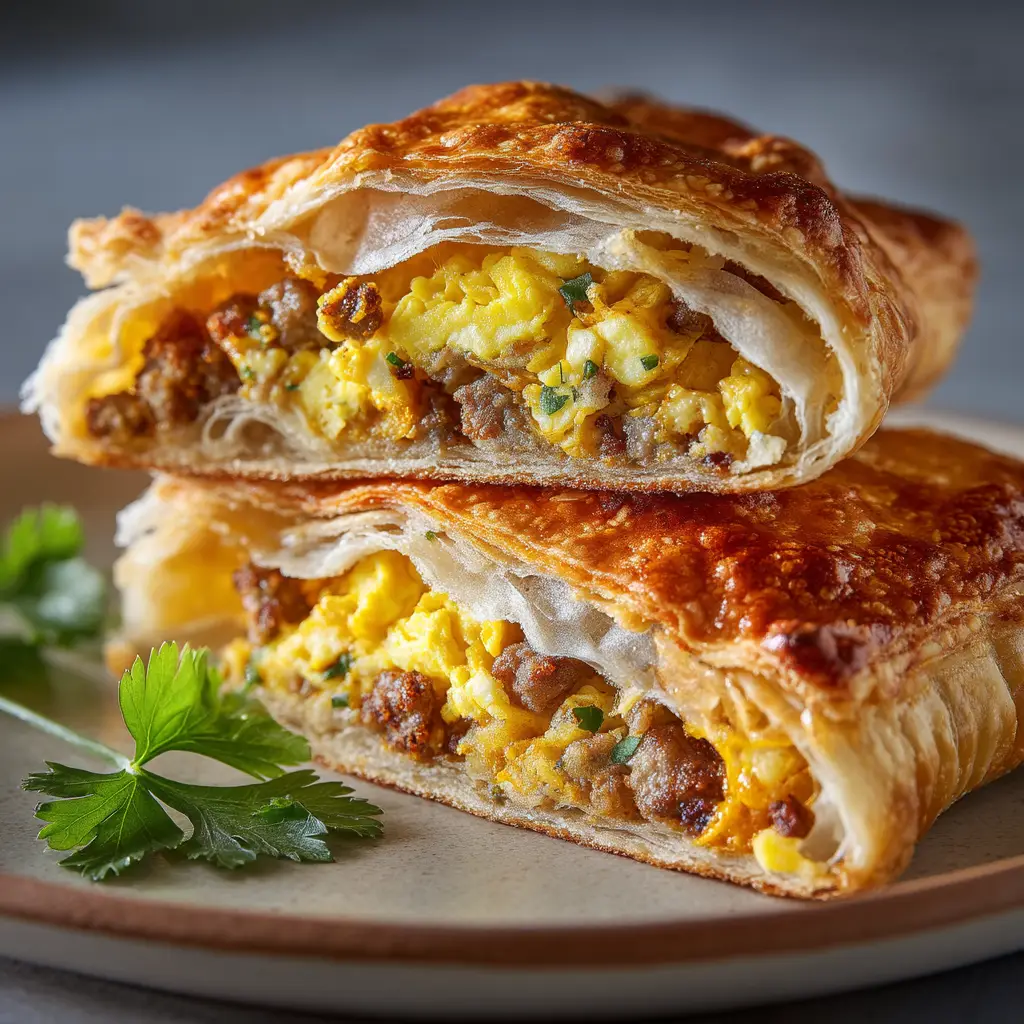 Homemade Breakfast Hot Pockets with Sausage, Egg, and Cheddar