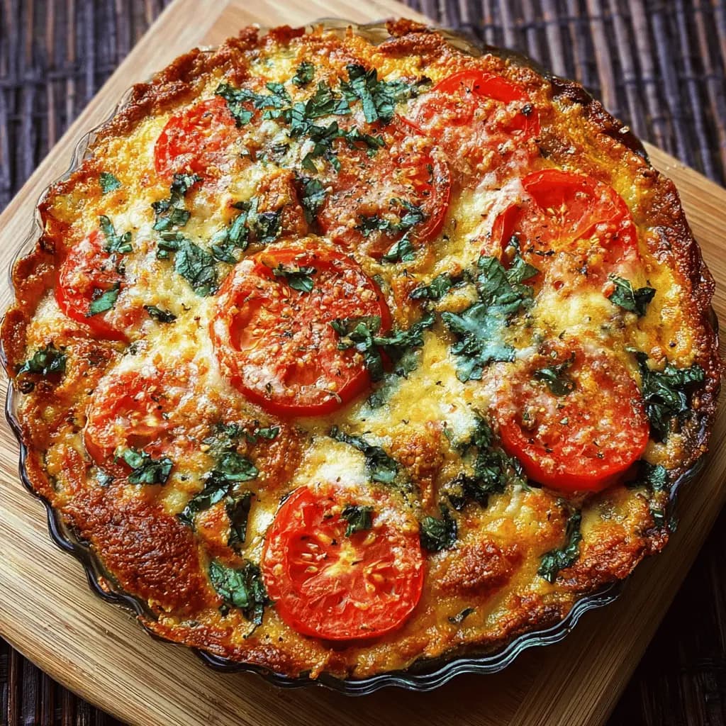 Summer Tomato and Eggplant Pie with Mozzarella