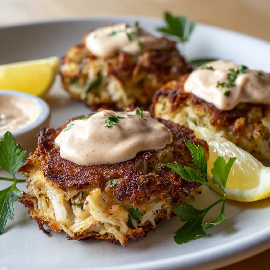 Joe's Crab Shack Crab Cakes With Pink Remoulade