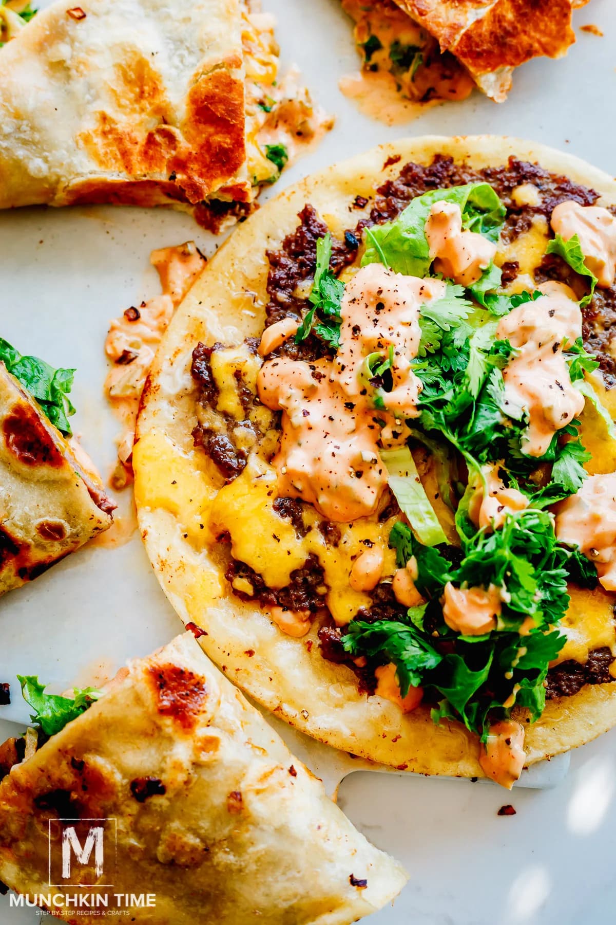 Smash Tacos with Cheddar and Special Sauce