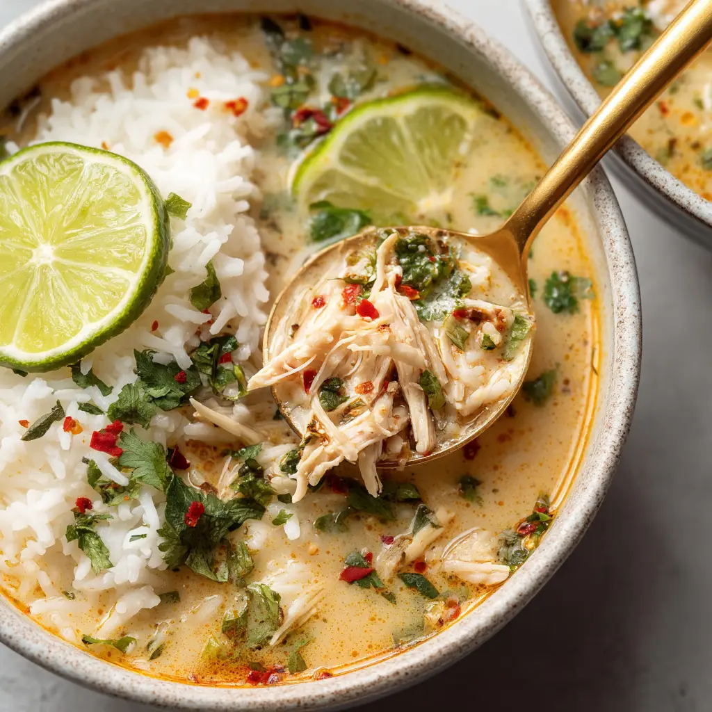 Coconut Chicken and Rice with Lime and Cilantro