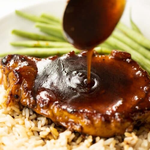 Brown Sugar Glazed Pork Chops With Soy and Dijon Glaze